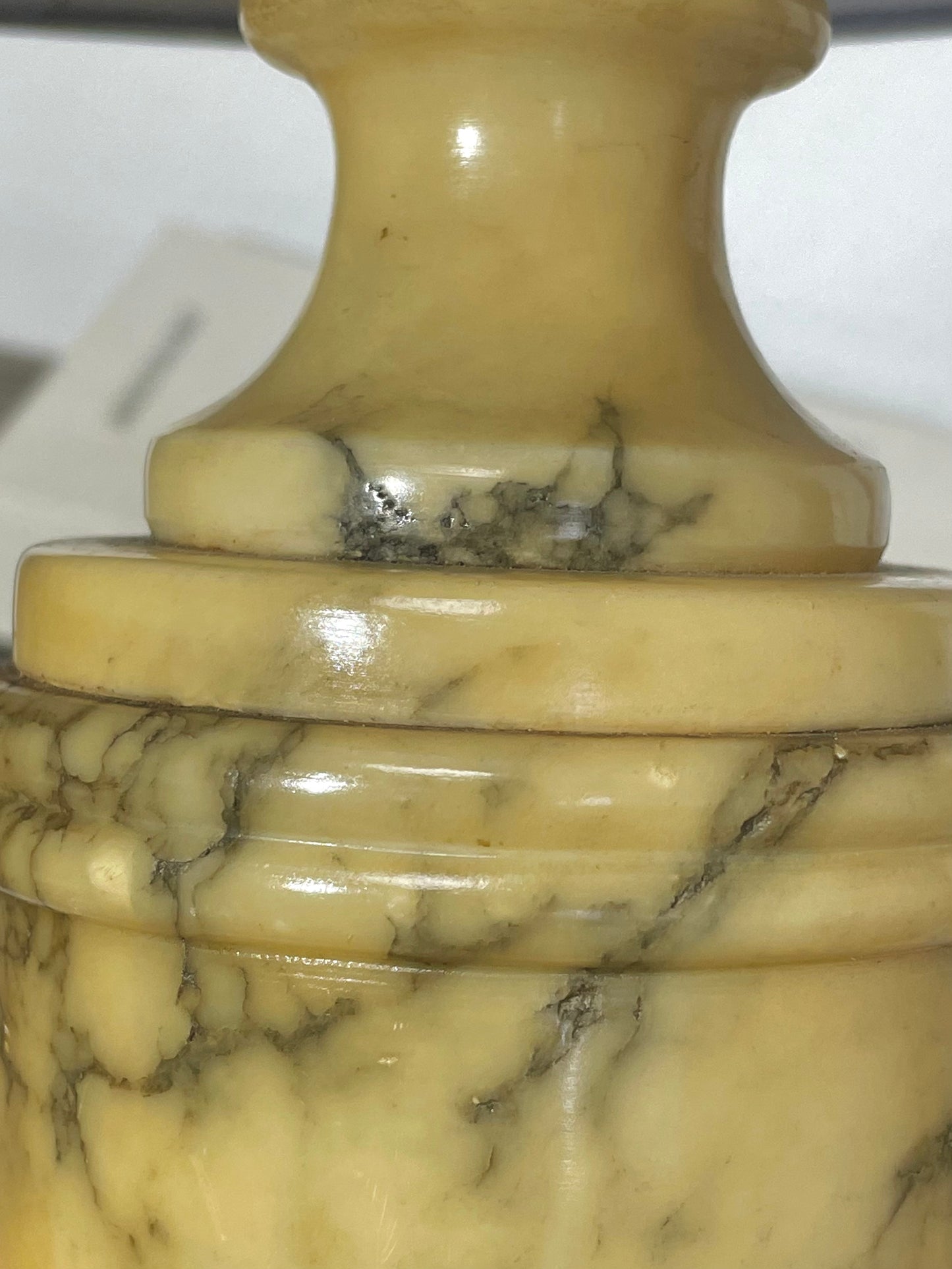 Italian marble lamp with coolie shade