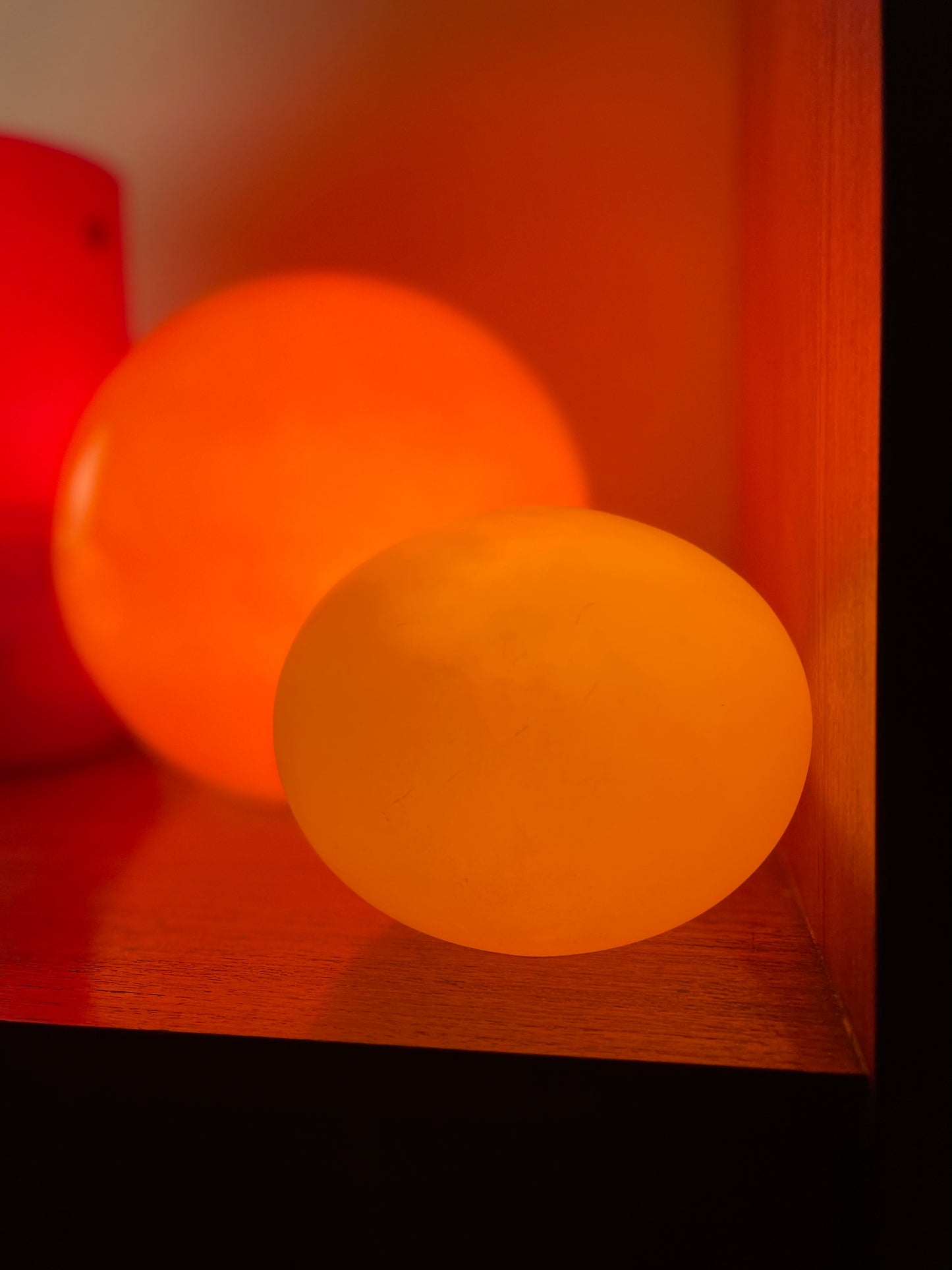 Vintage orange / yellow glass Habitat pebble lamp