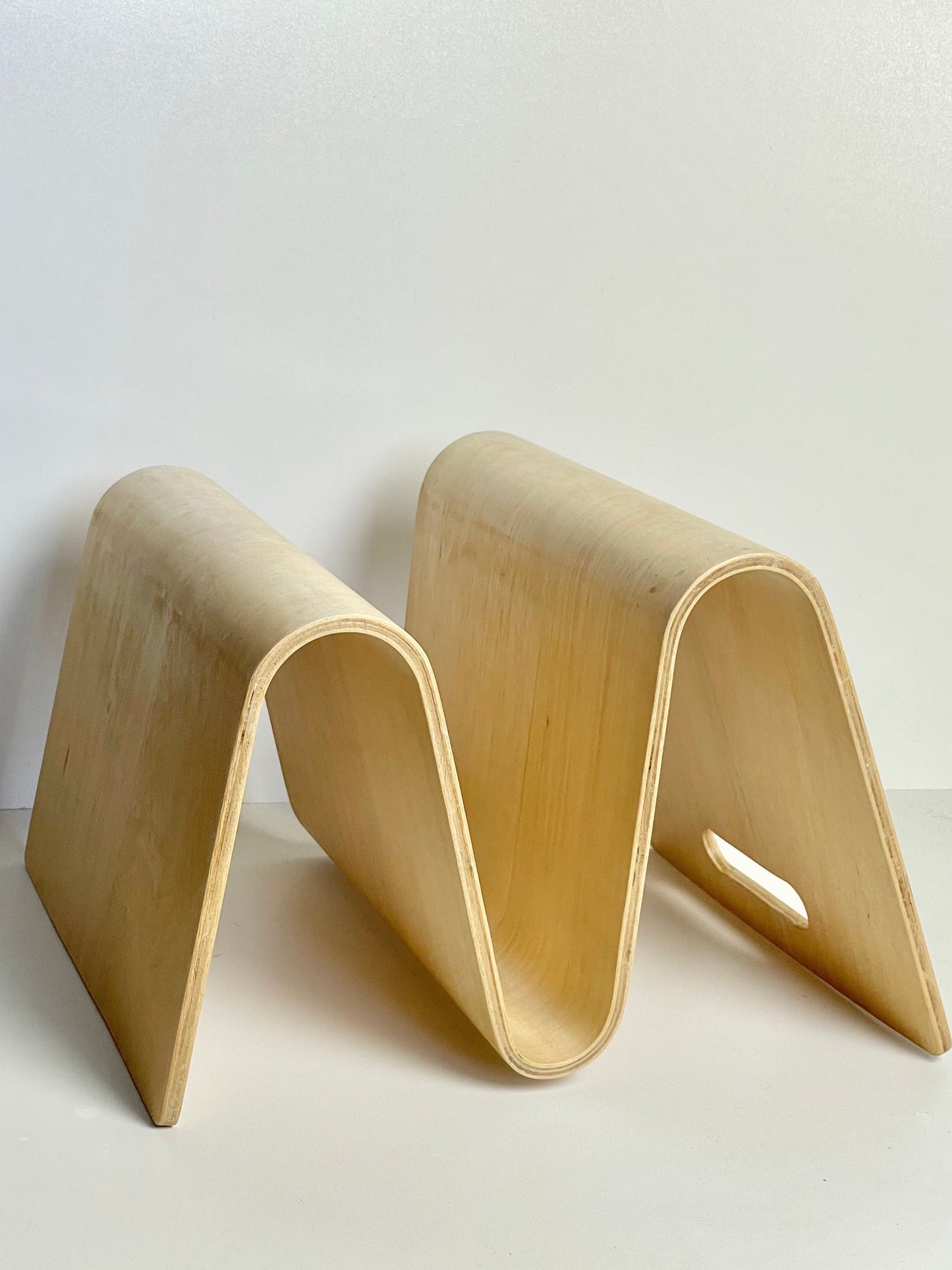 Ludvigsen styled bent wood magazine rack