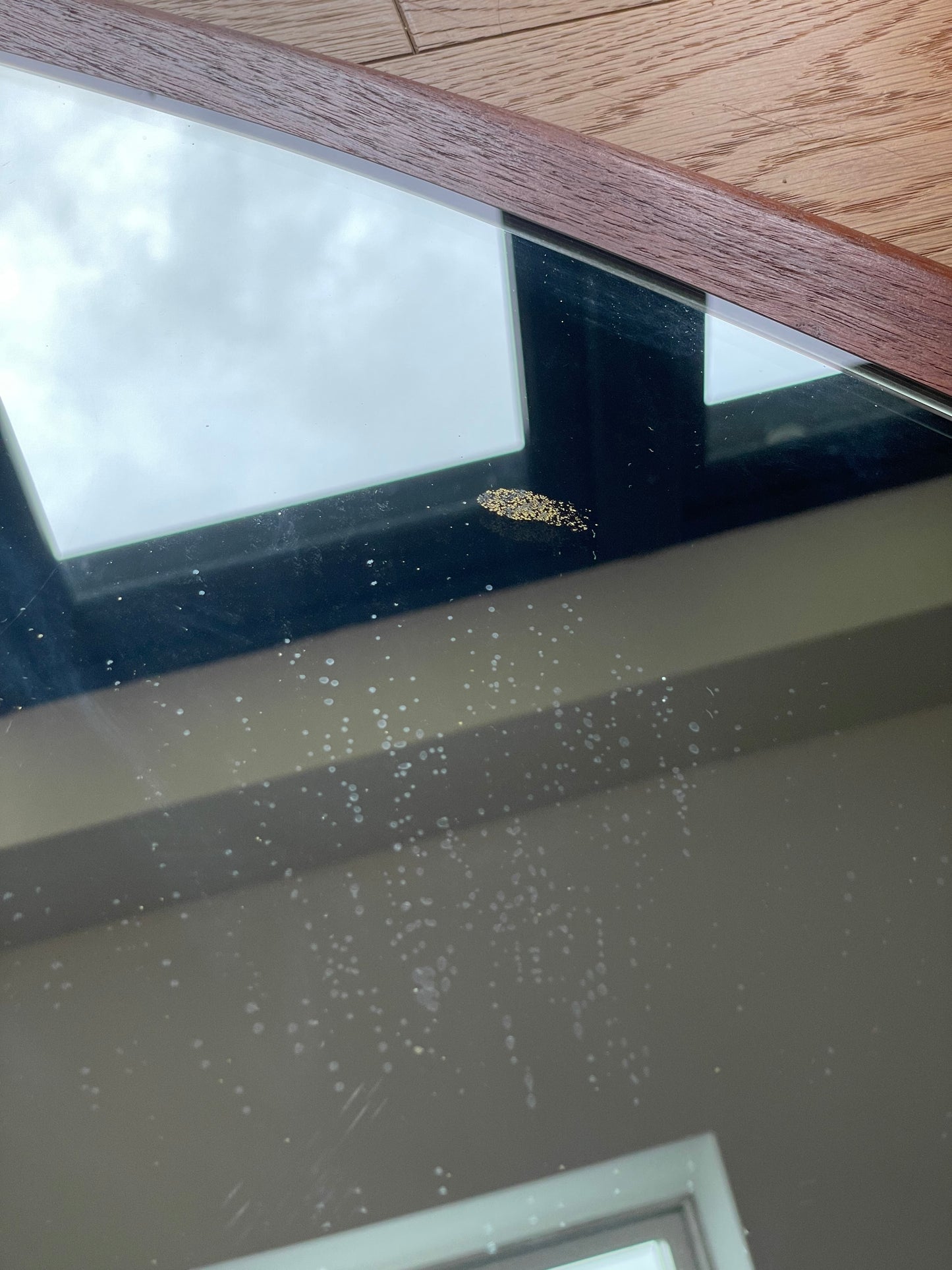 Mid century Scandinavian teak mirror