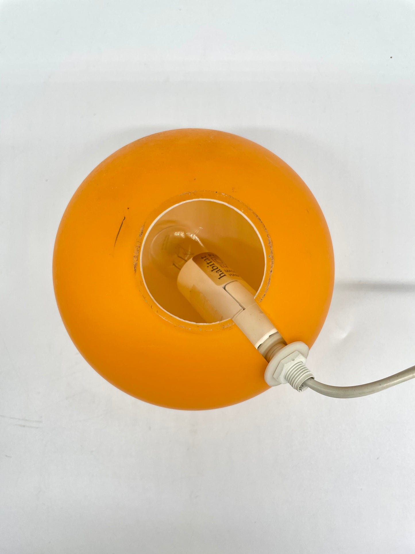 Vintage orange / yellow glass Habitat pebble lamp