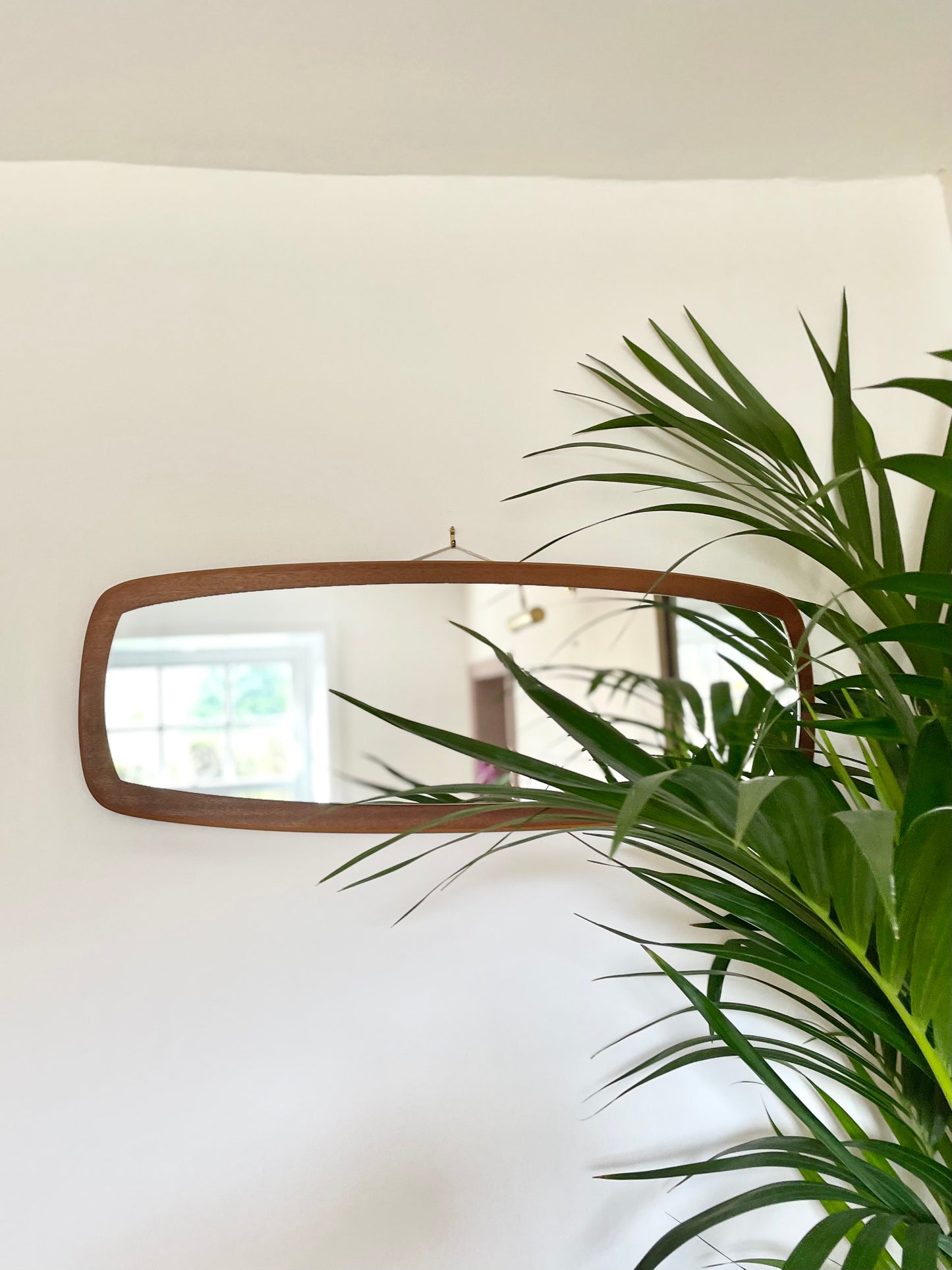 Rectangular mid-century teak mirror