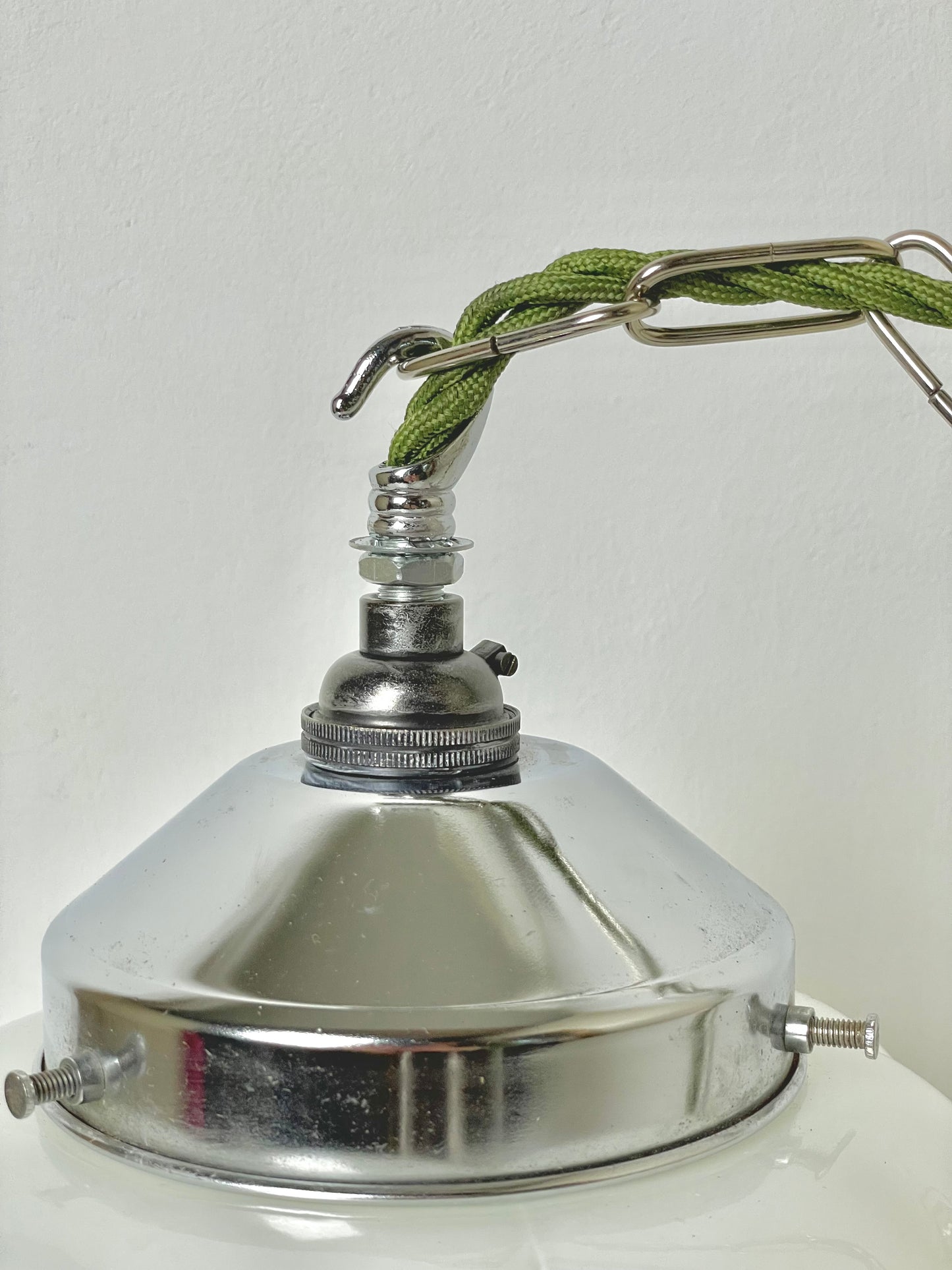 Milk glass opaline ceiling pendant