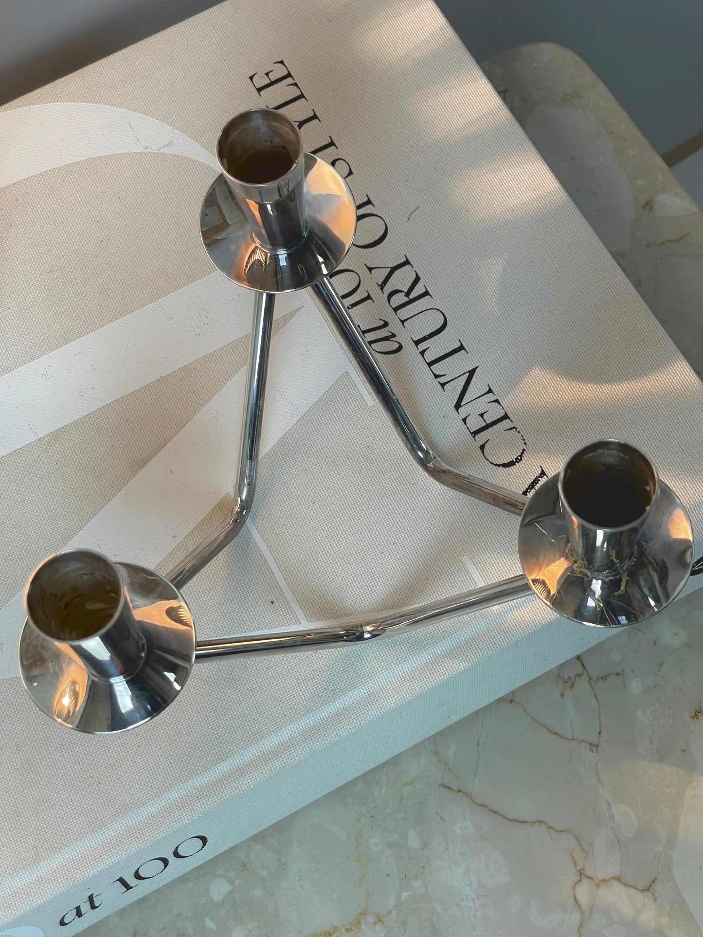 Danish 60’s silver plate candlestick