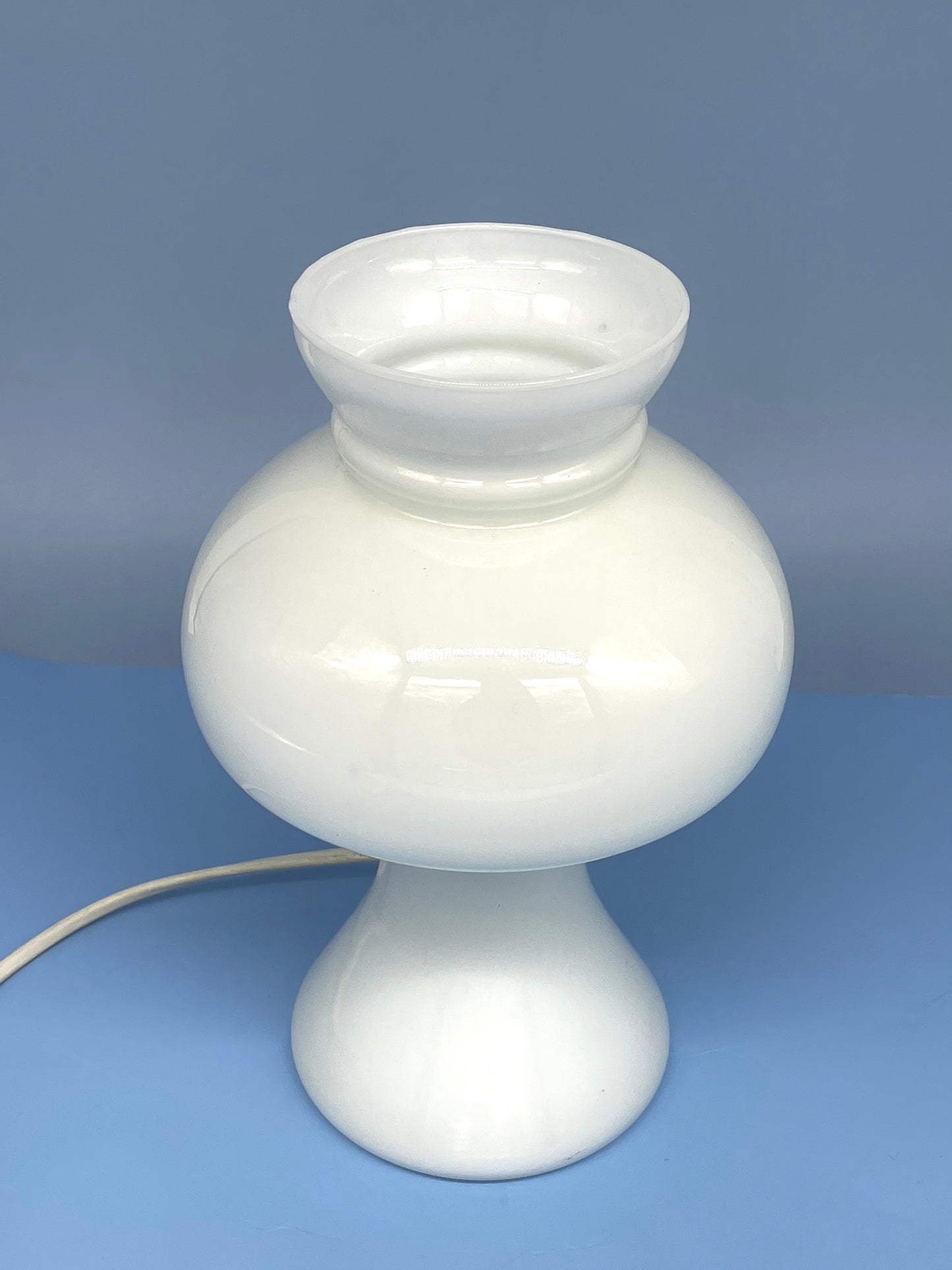 1970’s Holmegaard style glass mushroom shaped lamp