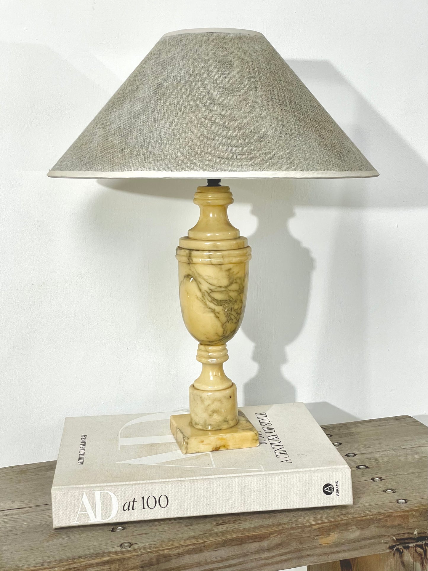 Italian marble lamp with coolie shade