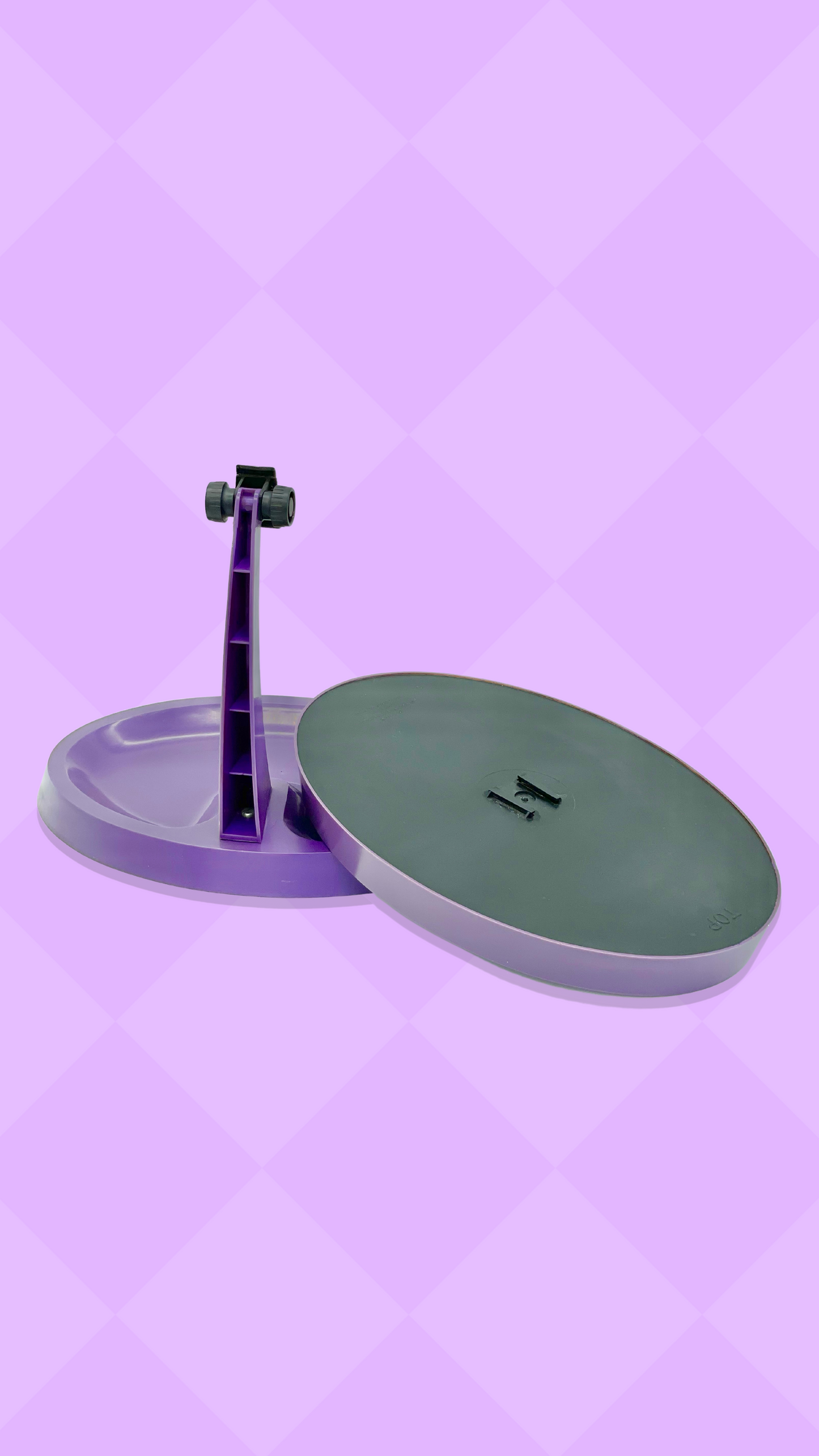 Purple retro mirror with built in tray