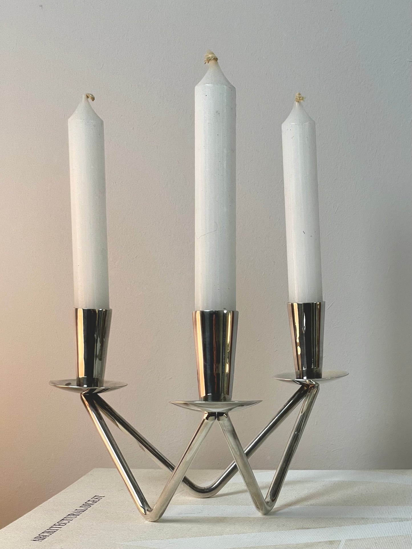 Danish 60’s silver plate candlestick