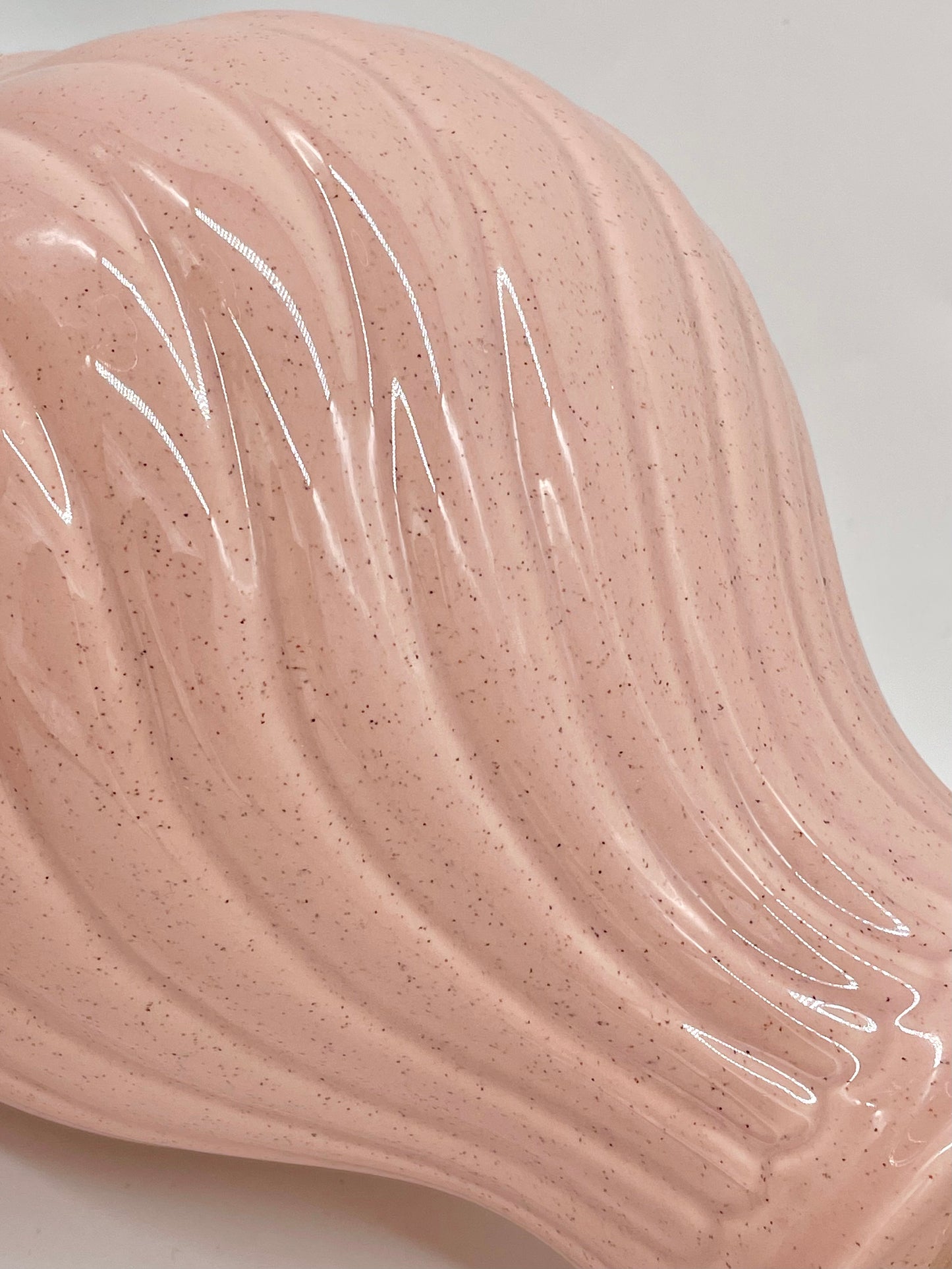 Salmon pink ceramic swirl lamp base