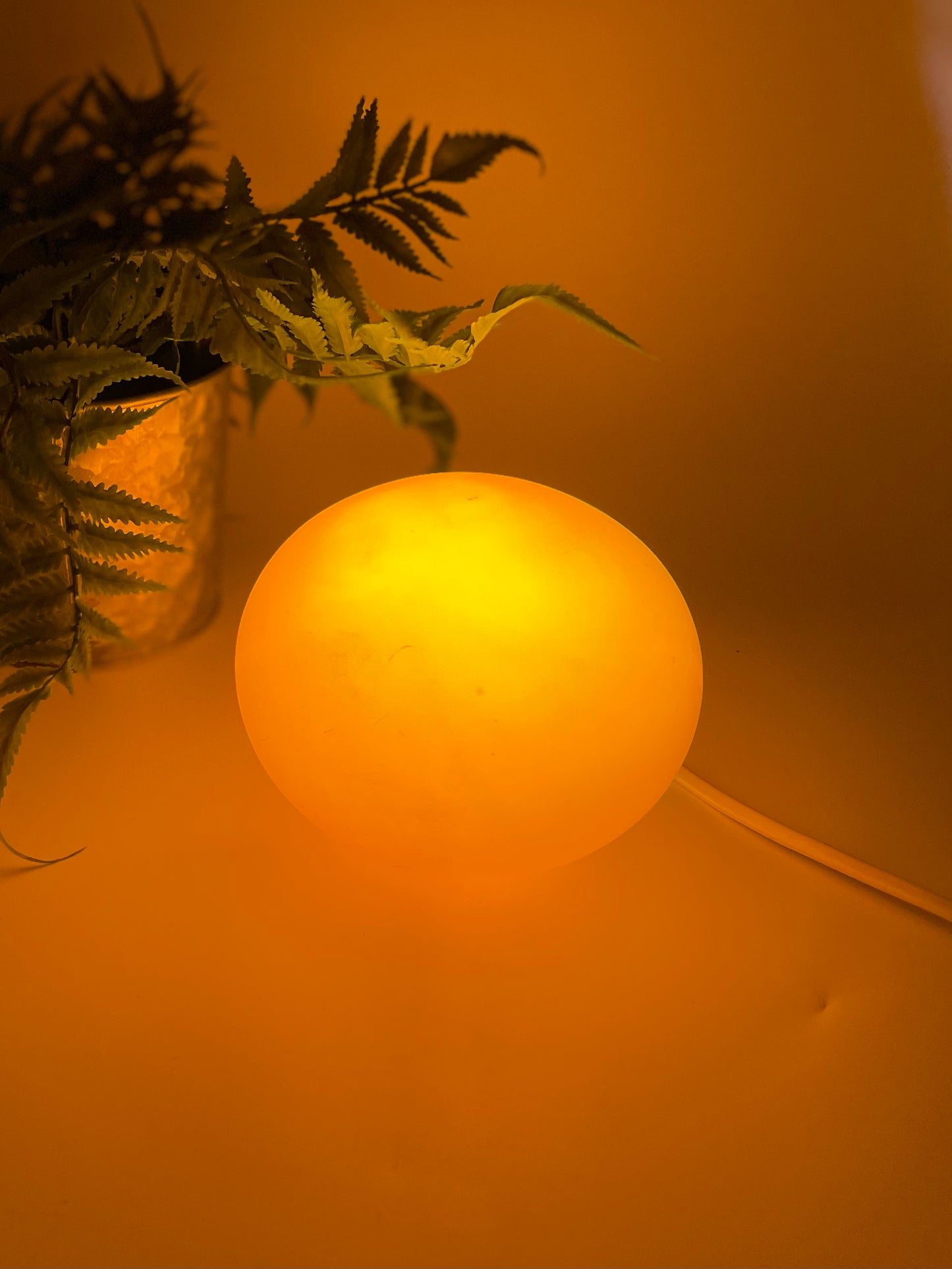 Vintage orange / yellow glass Habitat pebble lamp