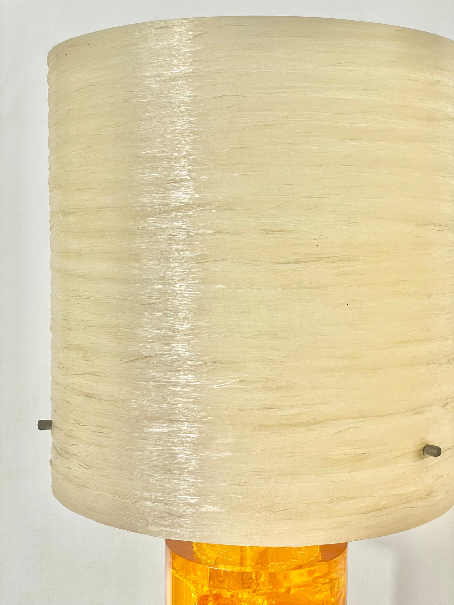 70’s Shatterline resin lamp with fibre spun shade