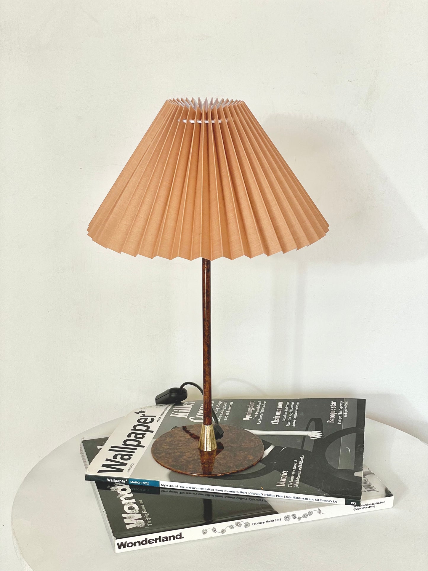 Tortoise effect scandi style lamp