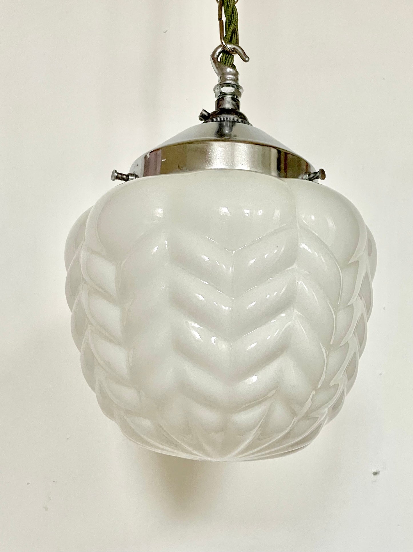Milk glass opaline ceiling pendant