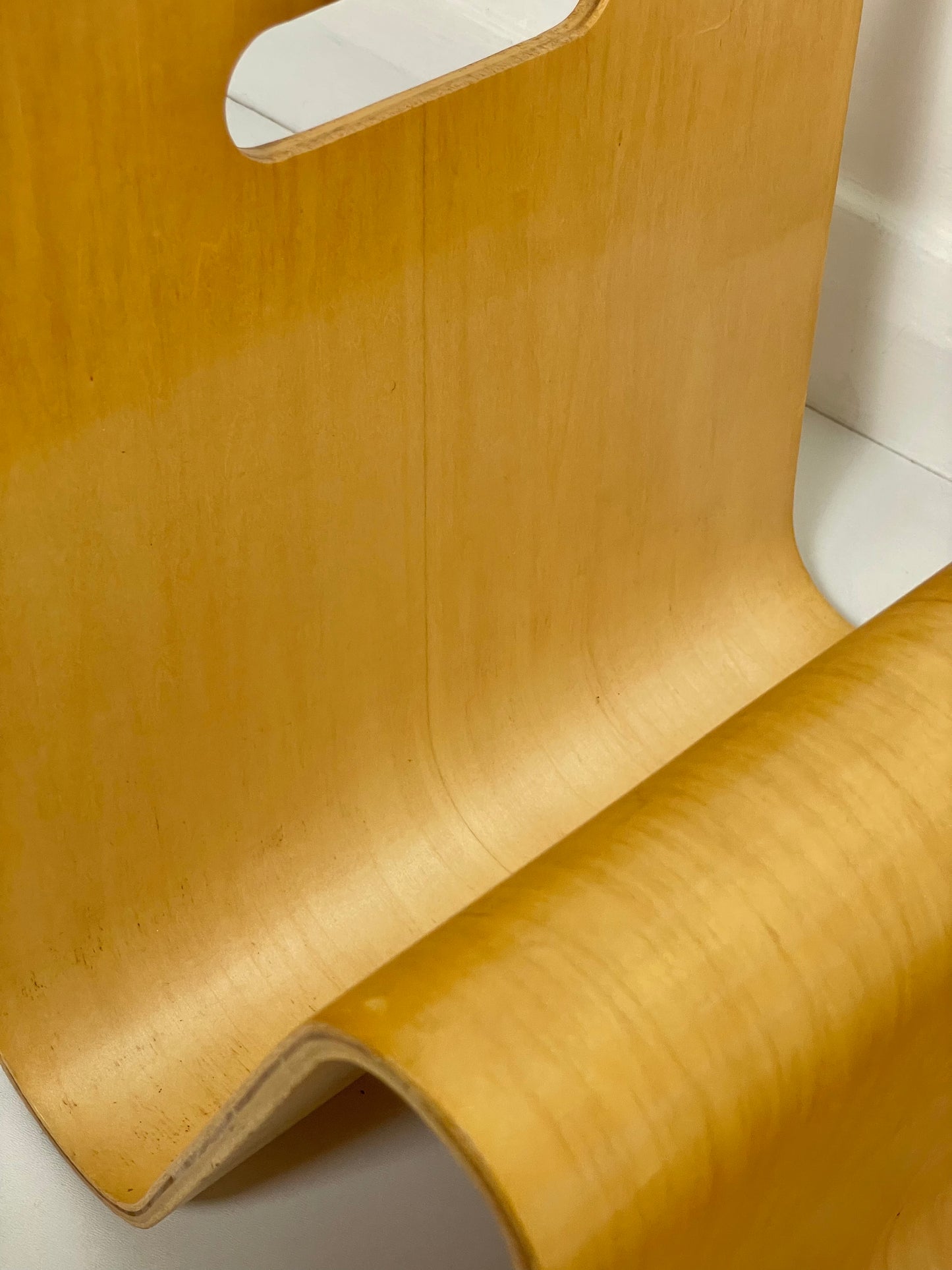 Ludvigsen styled bent wood magazine rack