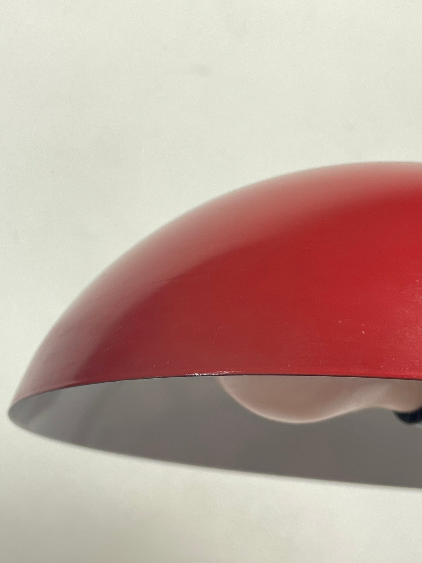 Red Lightolier mid-century modern American desk lamp