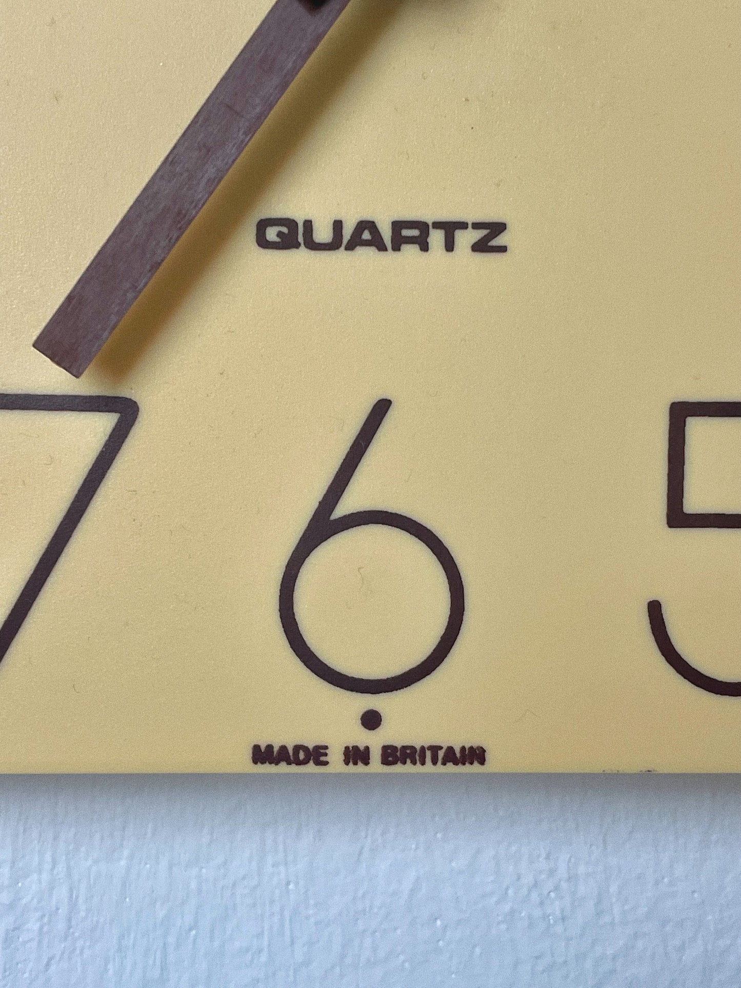 70’s cream and brown square clock