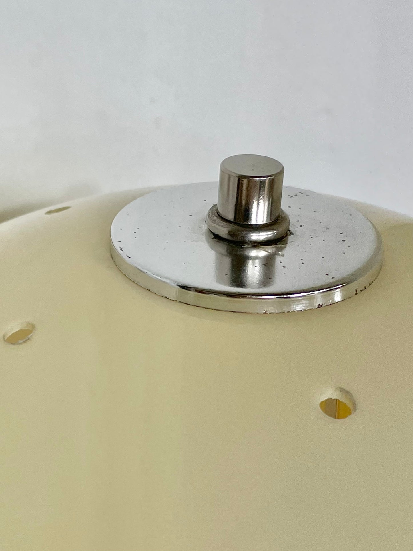 Vintage chrome and lucite mushroom lamp