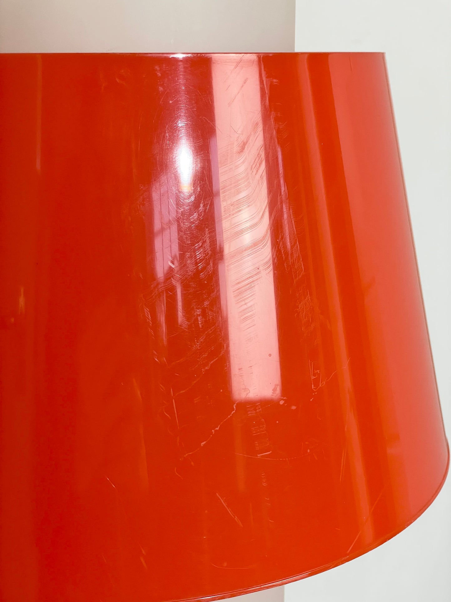 Modern art Yki Nummi style orange and white lamp