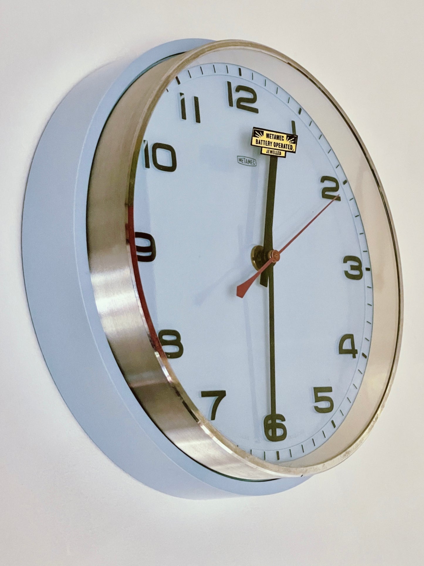 70’s baby blue Metamec clock