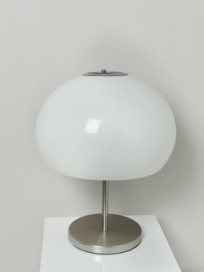 White guzzini style dome lamp