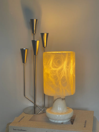 Solid marble lamp