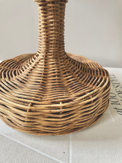 Vintage wicker lamp