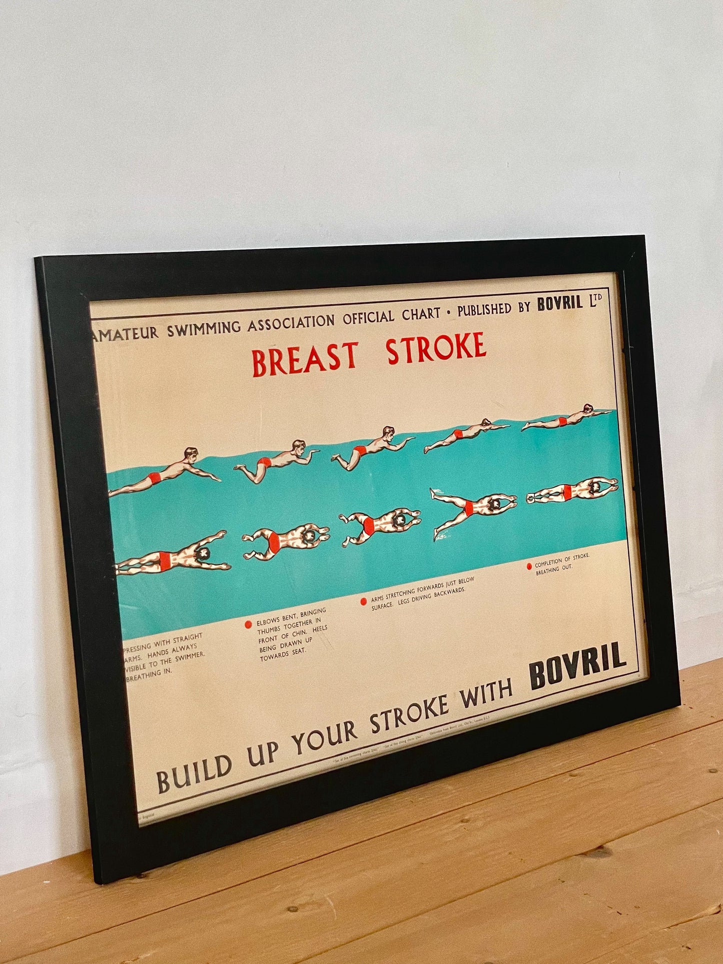 Vintage swimming poster