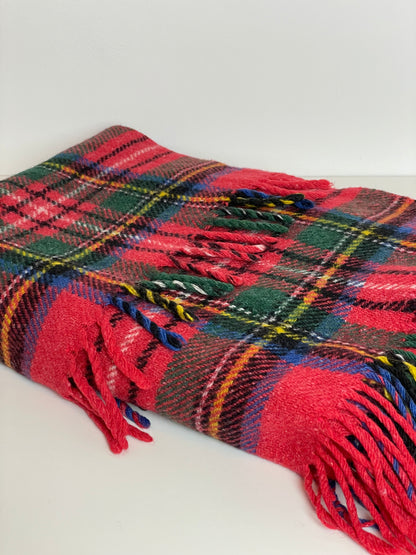 Red and green tartan blanket