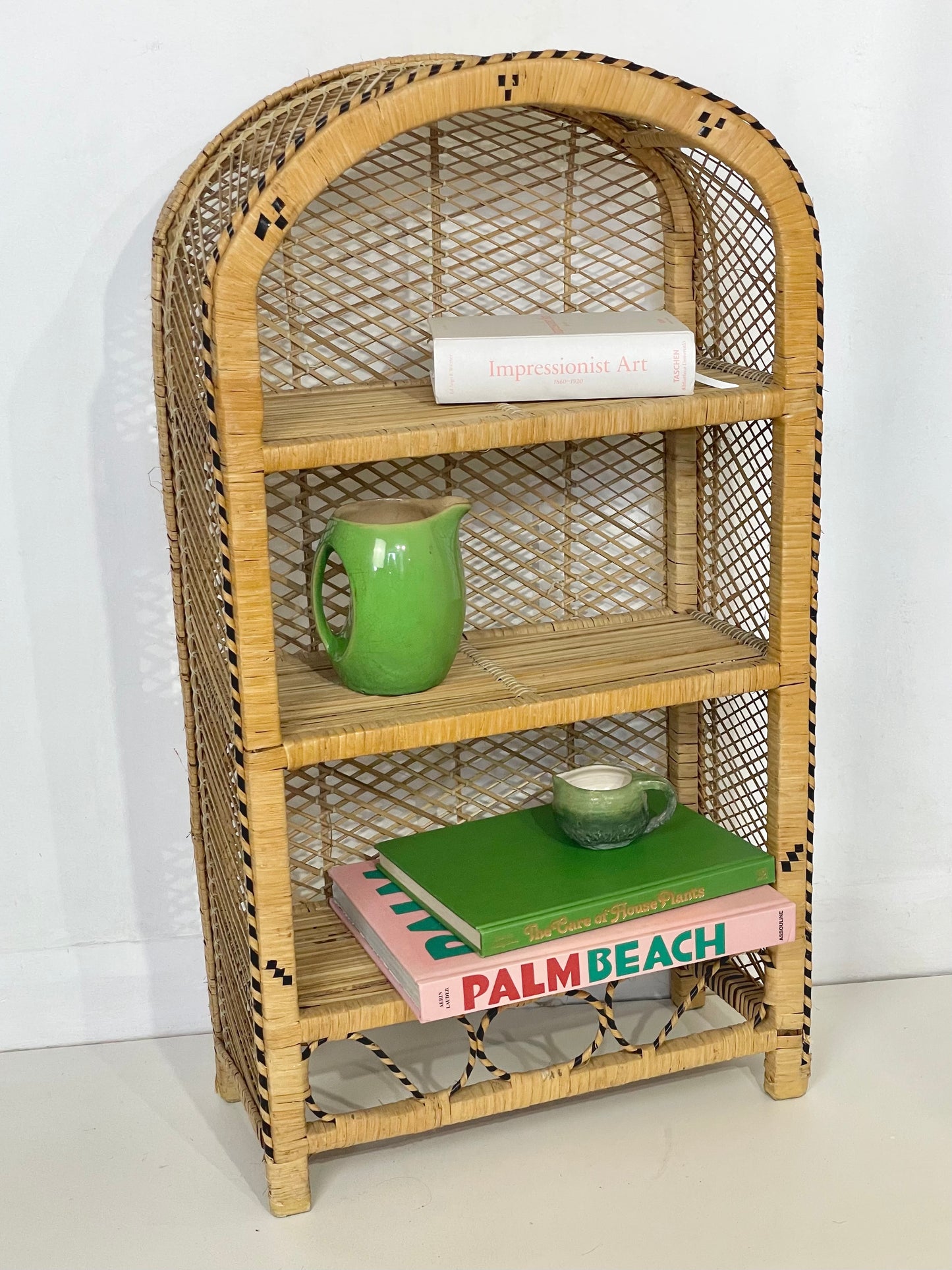 Peacock rattan bookcase