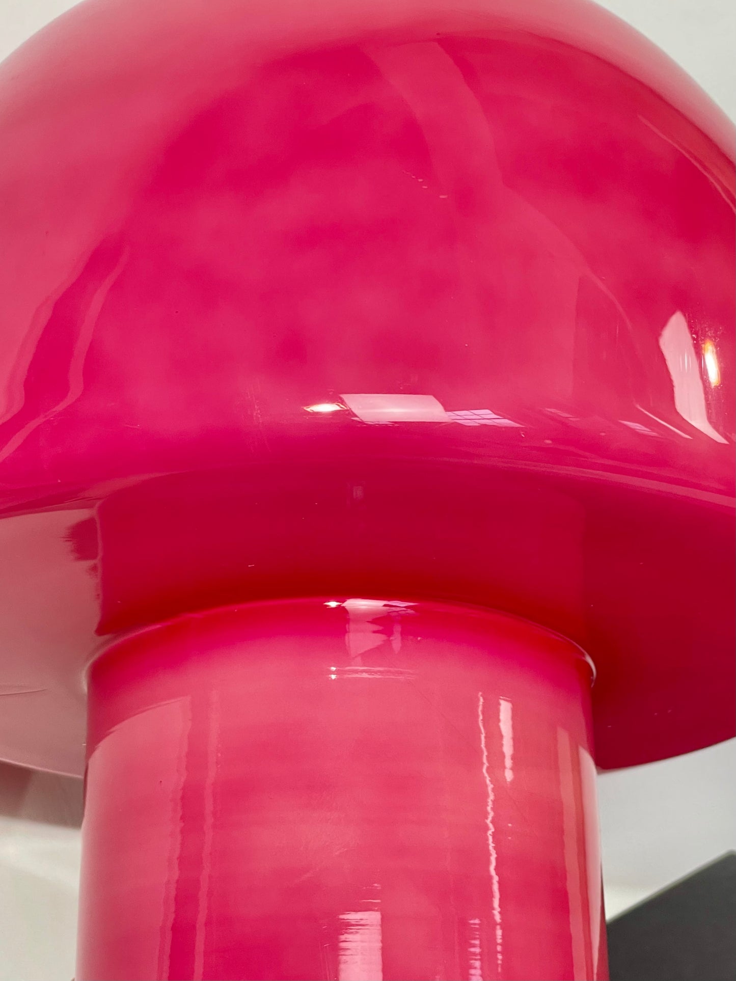 Pink 70’s style mushroom lamp