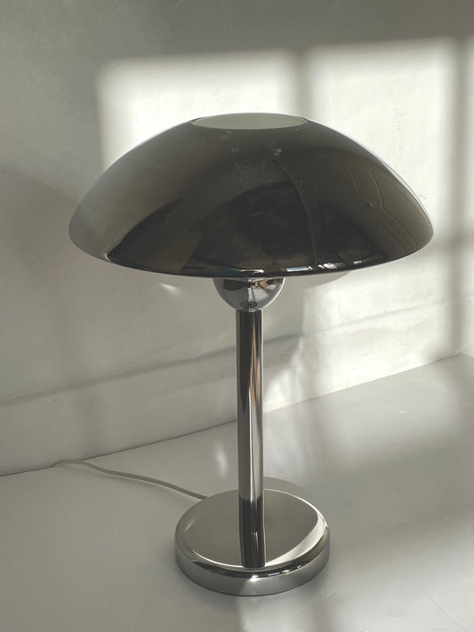 Retro chrome ufo style mushroom lamp