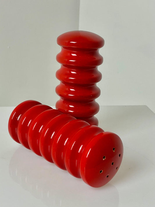 Red ceramic Carlton ware salt & pepper shakers