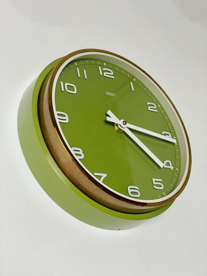 Olive green Metamec clock