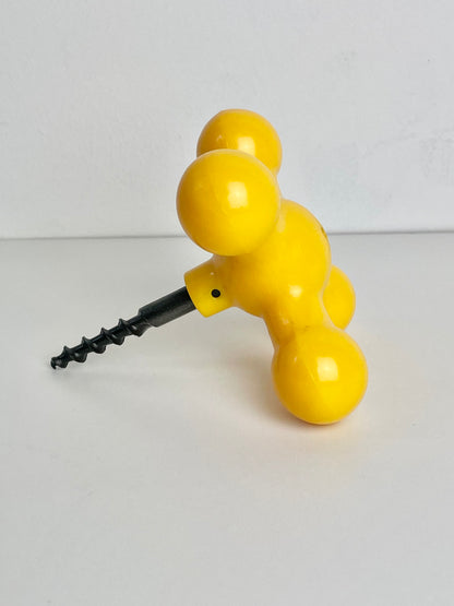 Yellow modern art cork screw