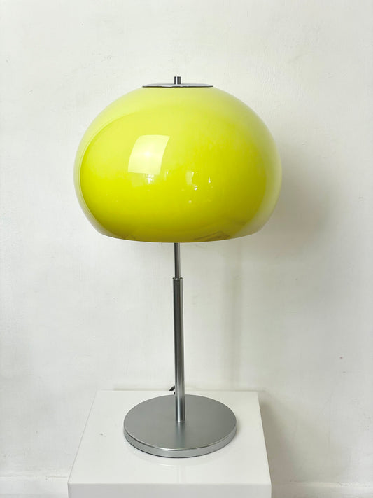 Tall yellow/ lime guzzini style lamp