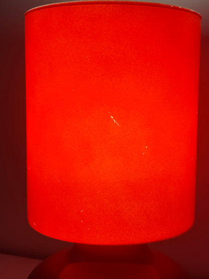 Red glass Lykta mushroom lamp