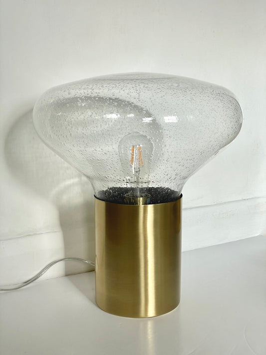 Large mushroom bubble glass lamp