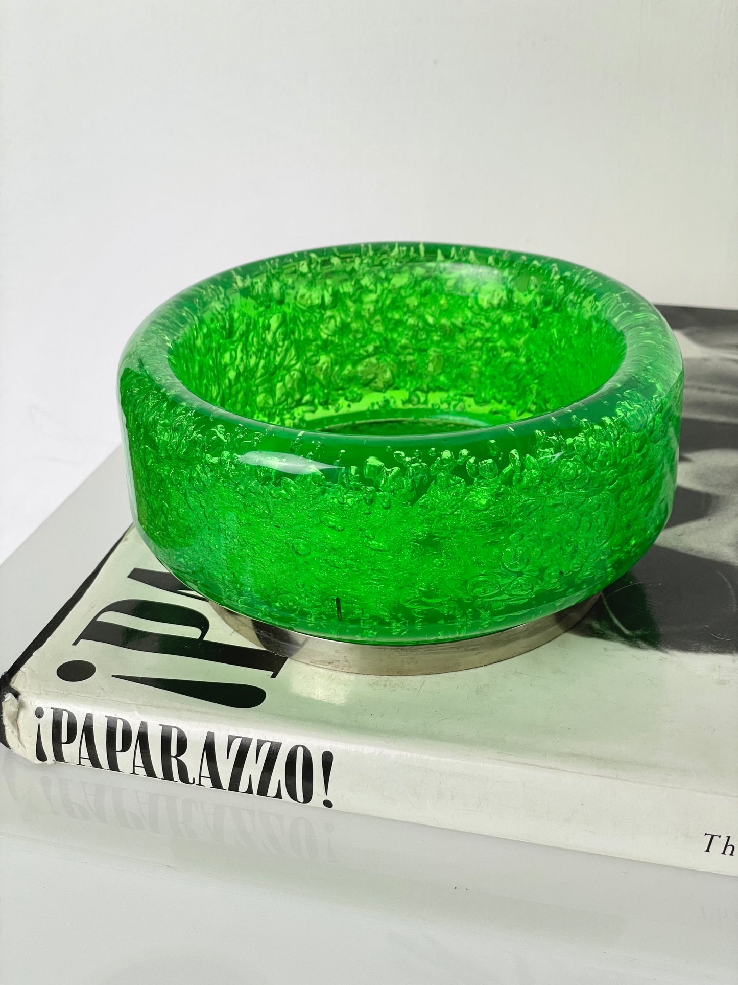 Neon green USSR resin bowl