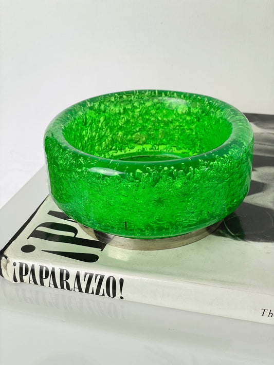 Neon green USSR resin bowl