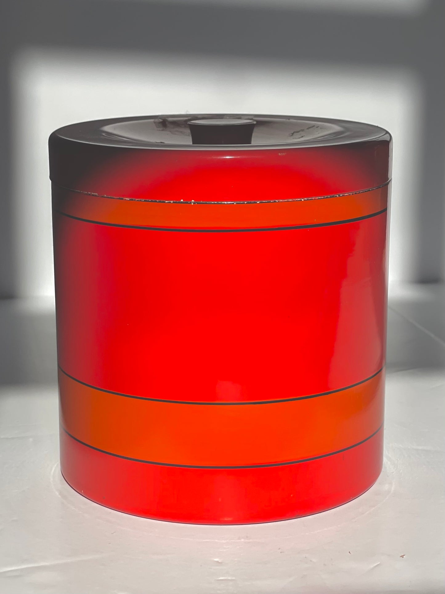 Red and orange retro pot