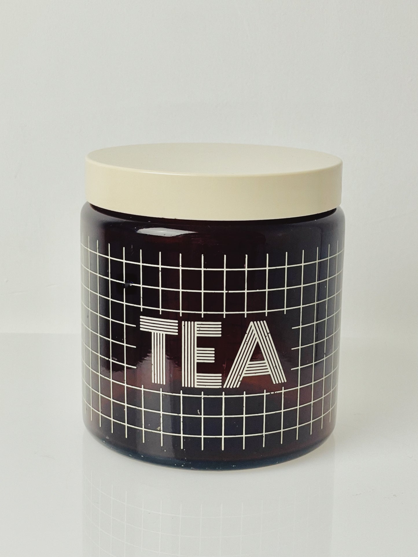 80’s gridded Tea caddy