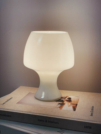 Small pearly glass mushroom lamp