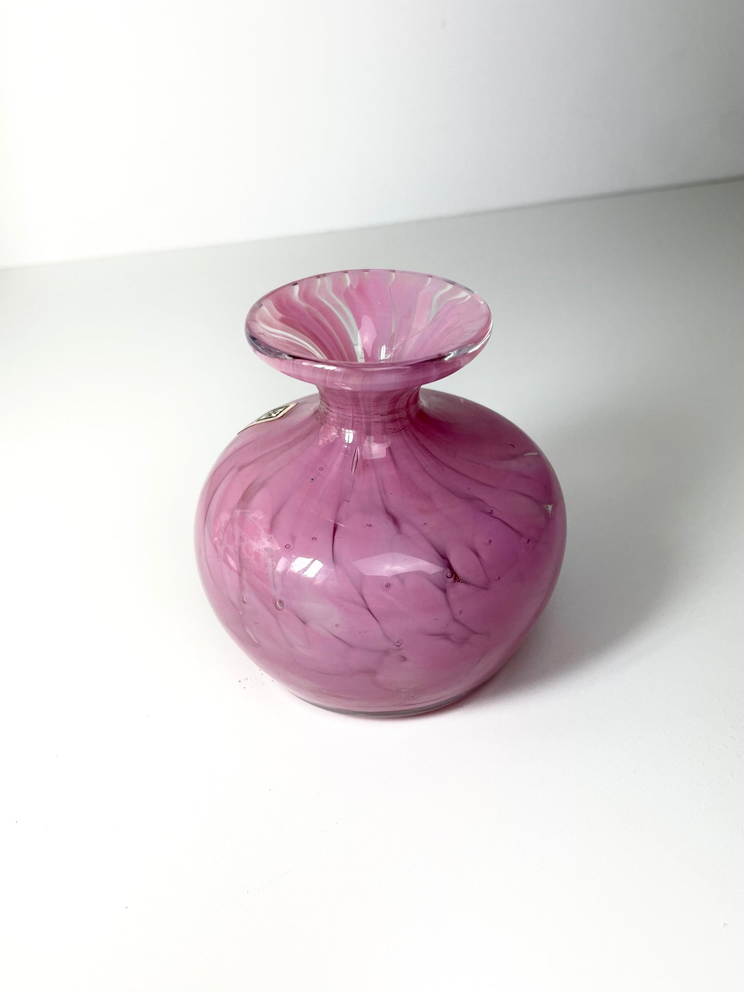 Pink Mdina small vase