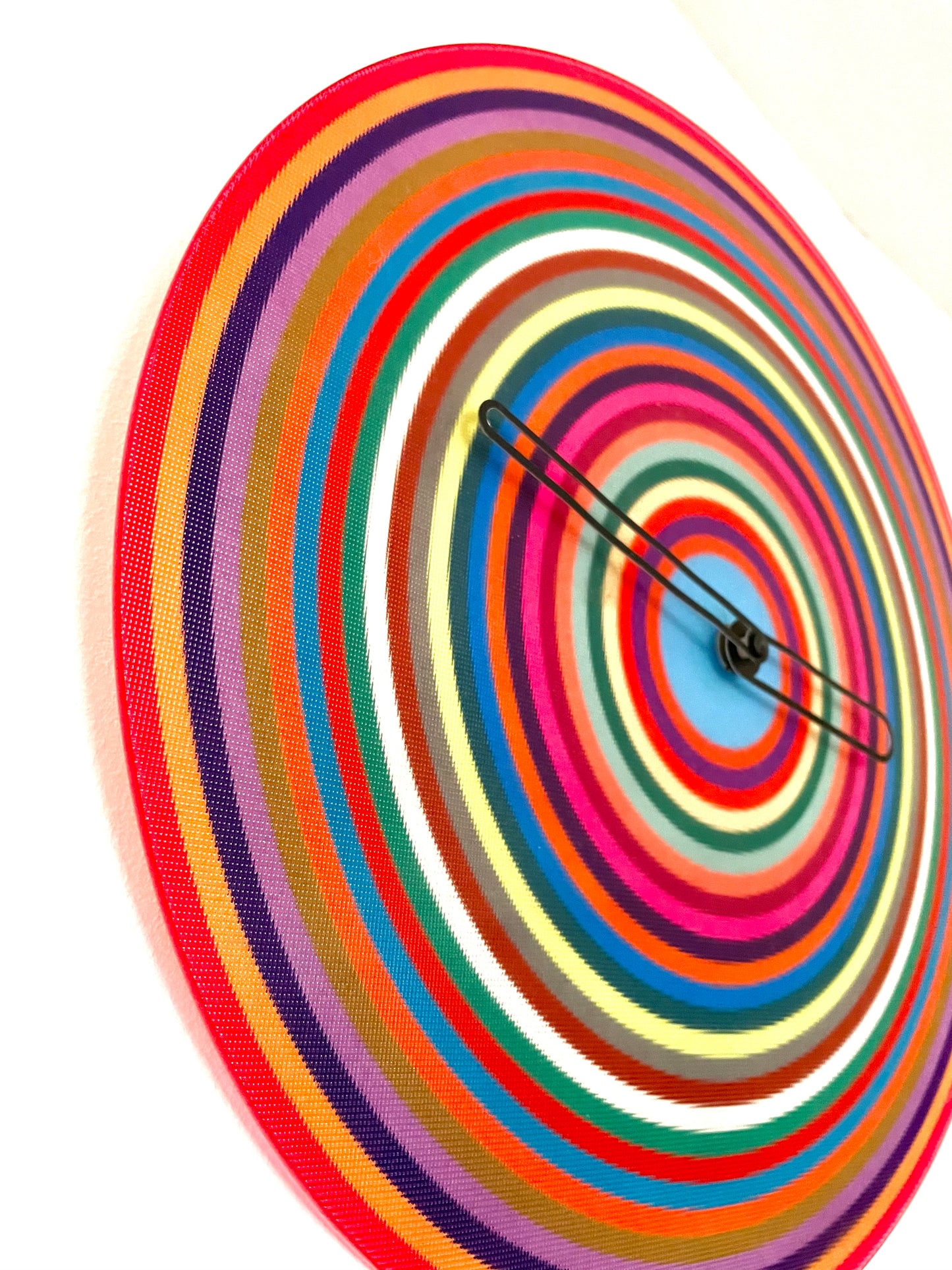 Multicoloured rings clock