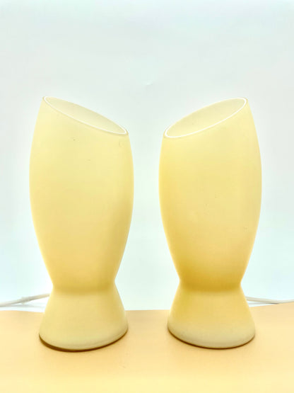 Pastel yellow glass lamp