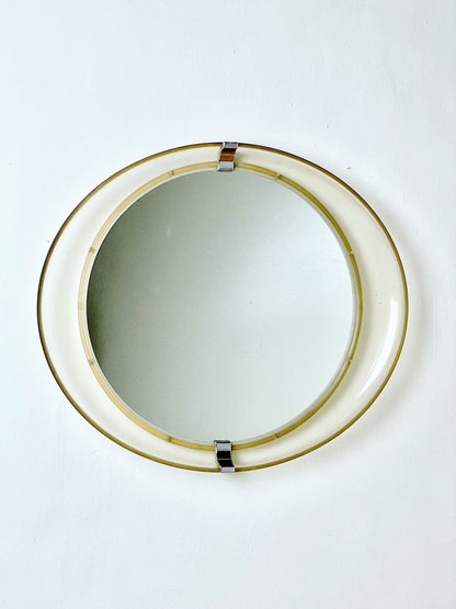 Deep framed space age mirror