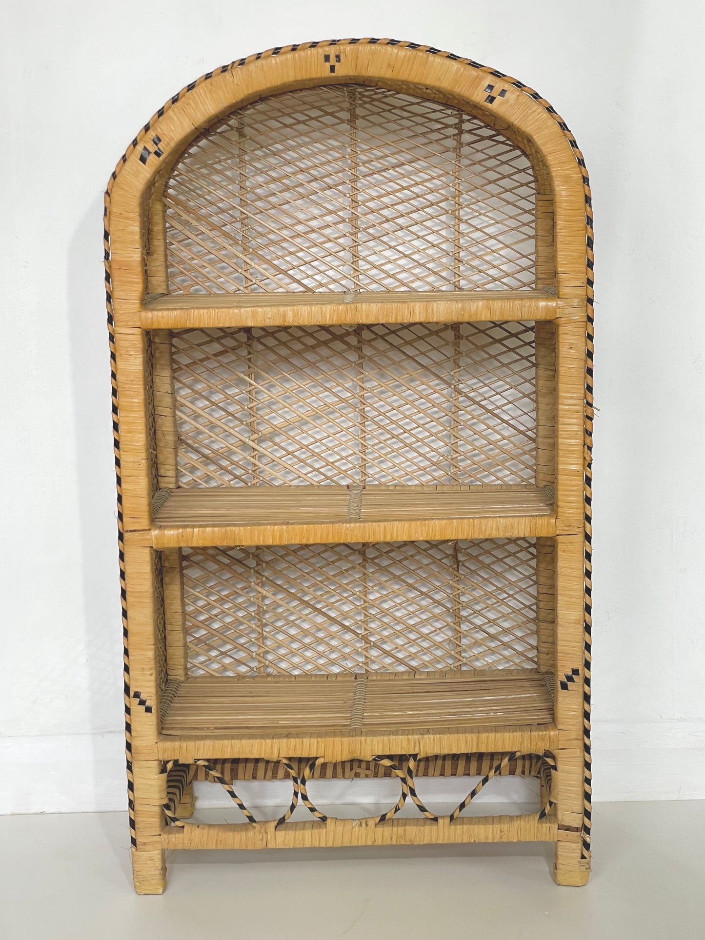 Peacock rattan bookcase