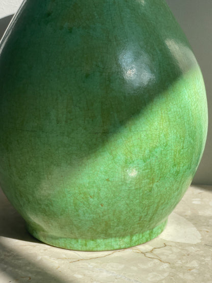 Green mottled vase