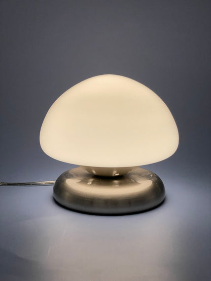 White glass space age style lamp