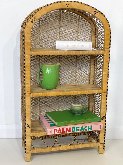 Peacock rattan bookcase